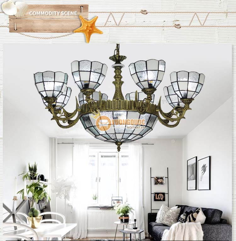 Đèn chùm trang trí Tiffany Yb207-2